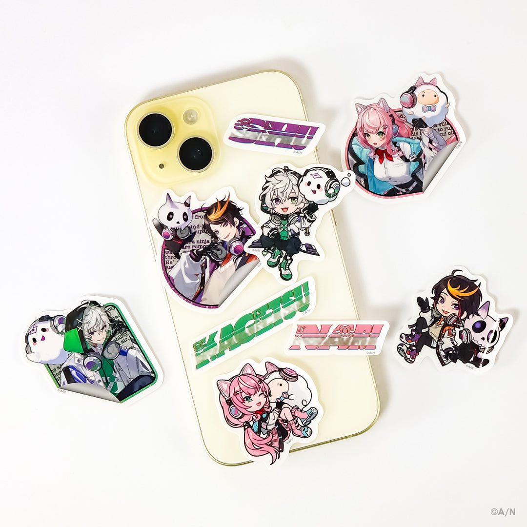 "NIJISANJI Buddy Mode Type:Shu, Kagetsu & Nari" Sticker Set