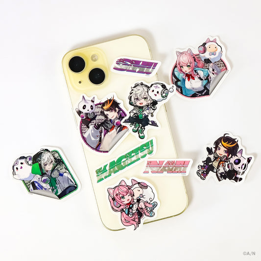 "NIJISANJI Buddy Mode Type:Shu, Kagetsu & Nari" Sticker Set