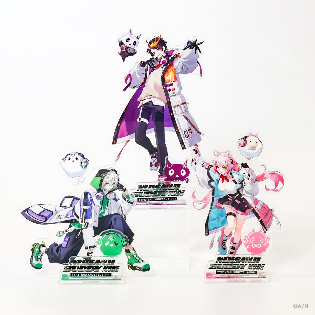 "NIJISANJI Buddy Mode Type:Shu, Kagetsu & Nari" Acrylic Stand