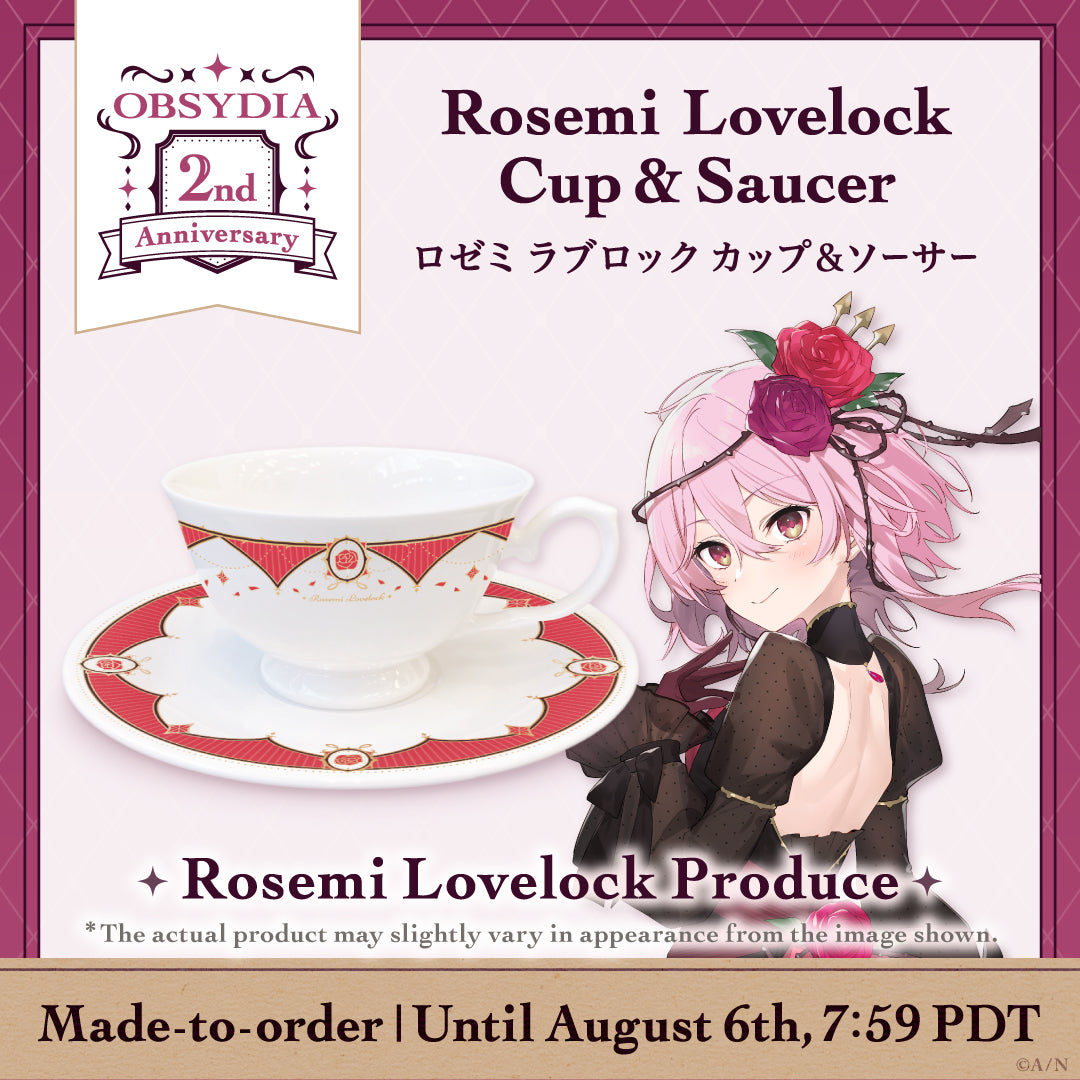 OBSYDIA 2nd Anniversary Rosemi Lovelock Cup & Saucer – NIJISANJI EN  Official Store