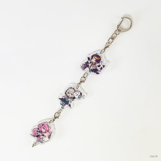 "NIJISANJI Buddy Mode Type:Shu, Kagetsu & Nari" Connecting Acrylic Keychain