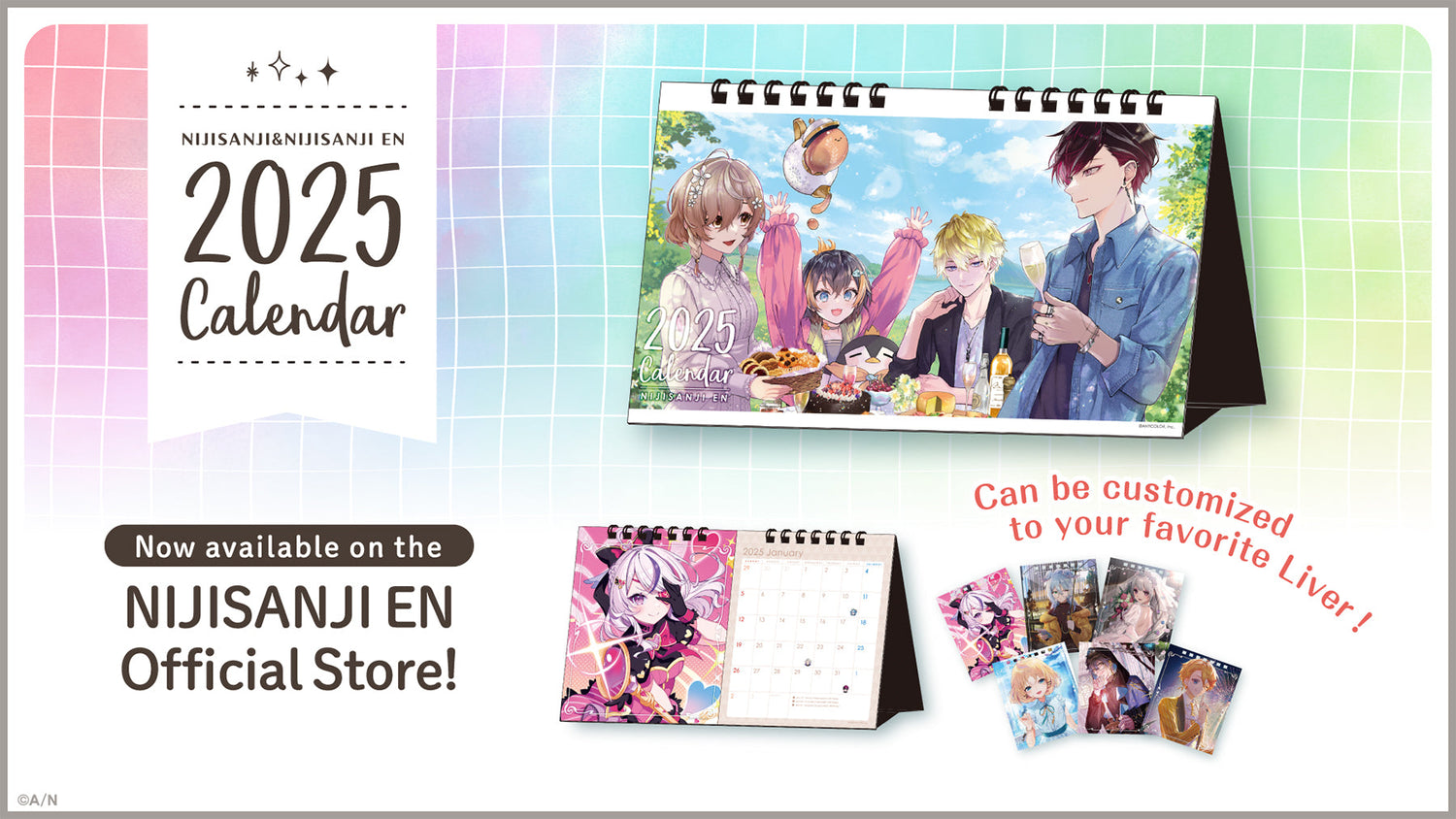 NIJISANJI EN Desk Calendar 2025