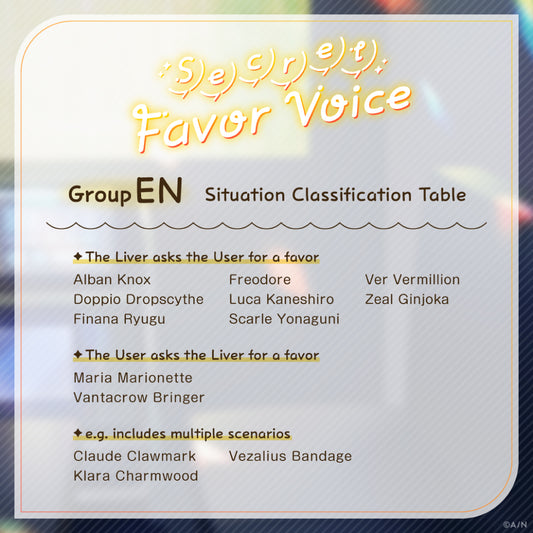 "Secret Favor Voice" - Group EN
