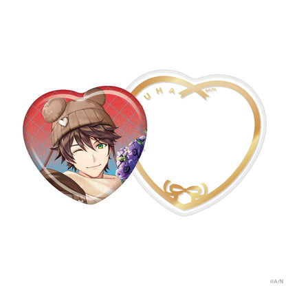 "NIJISANJI White Day 2024" Heart Badge & Badge Cover Set