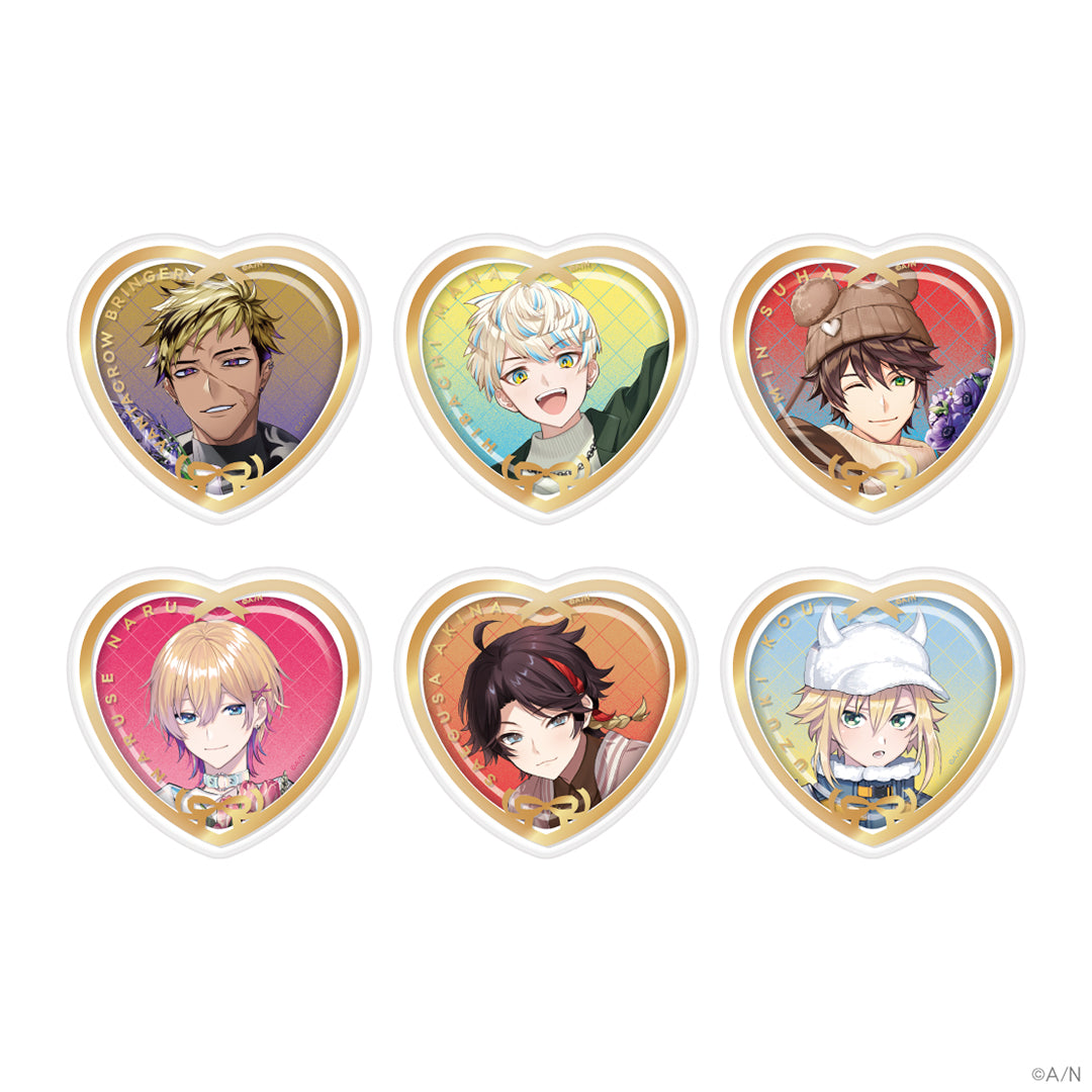 "NIJISANJI White Day 2024" Heart Badge & Badge Cover Set