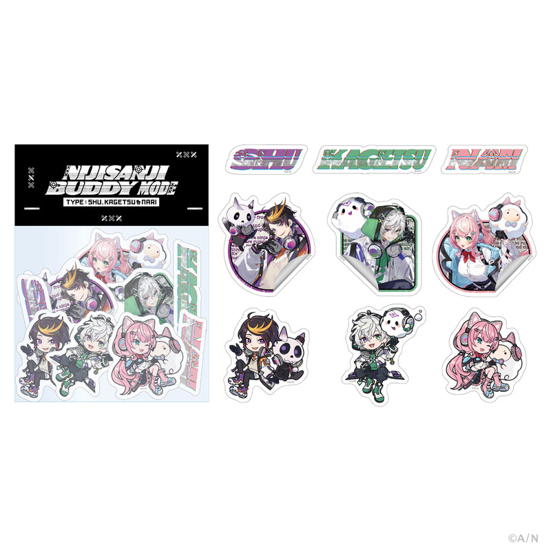 "NIJISANJI Buddy Mode Type：Shu, Kagetsu & Nari" Sticker Set