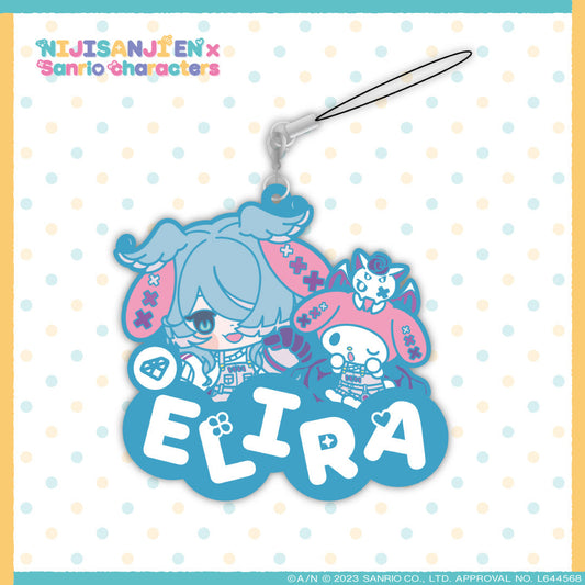 "NIJISANJI EN × Sanrio characters" Rubber Keychain LazuLight