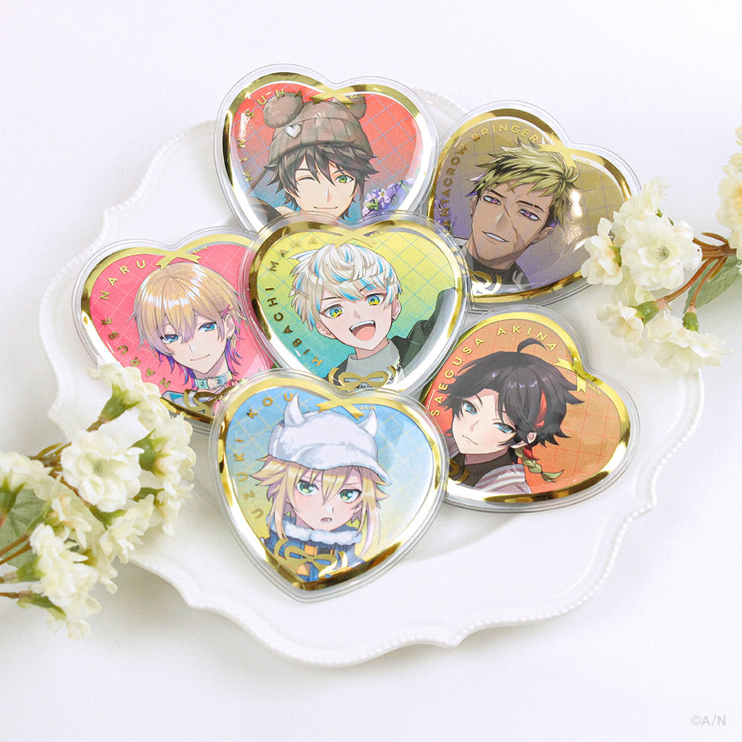 "NIJISANJI White Day 2024" Heart Badge & Badge Cover Set