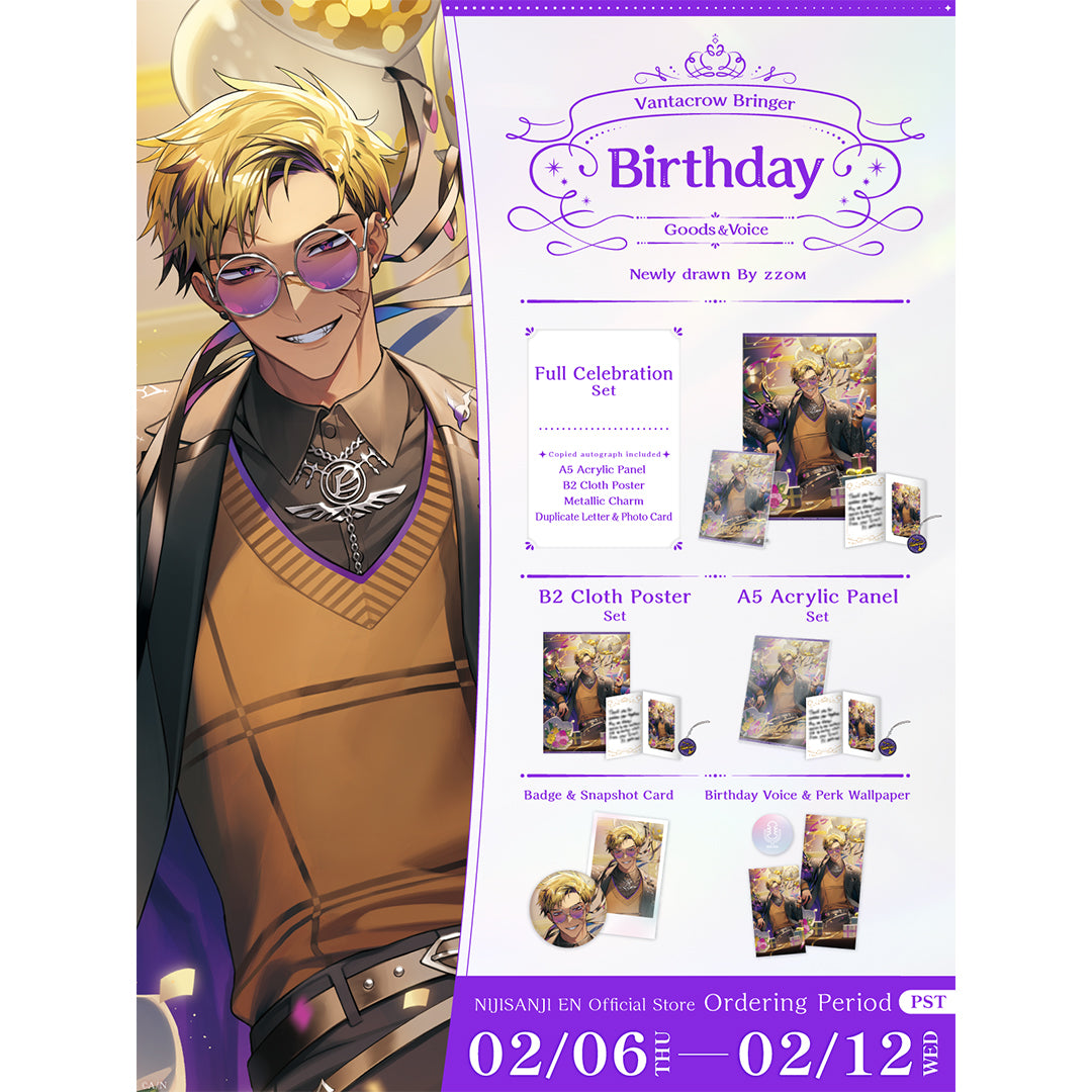 Vantacrow Bringer Birthday Goods & Voice 2025 – NIJISANJI EN