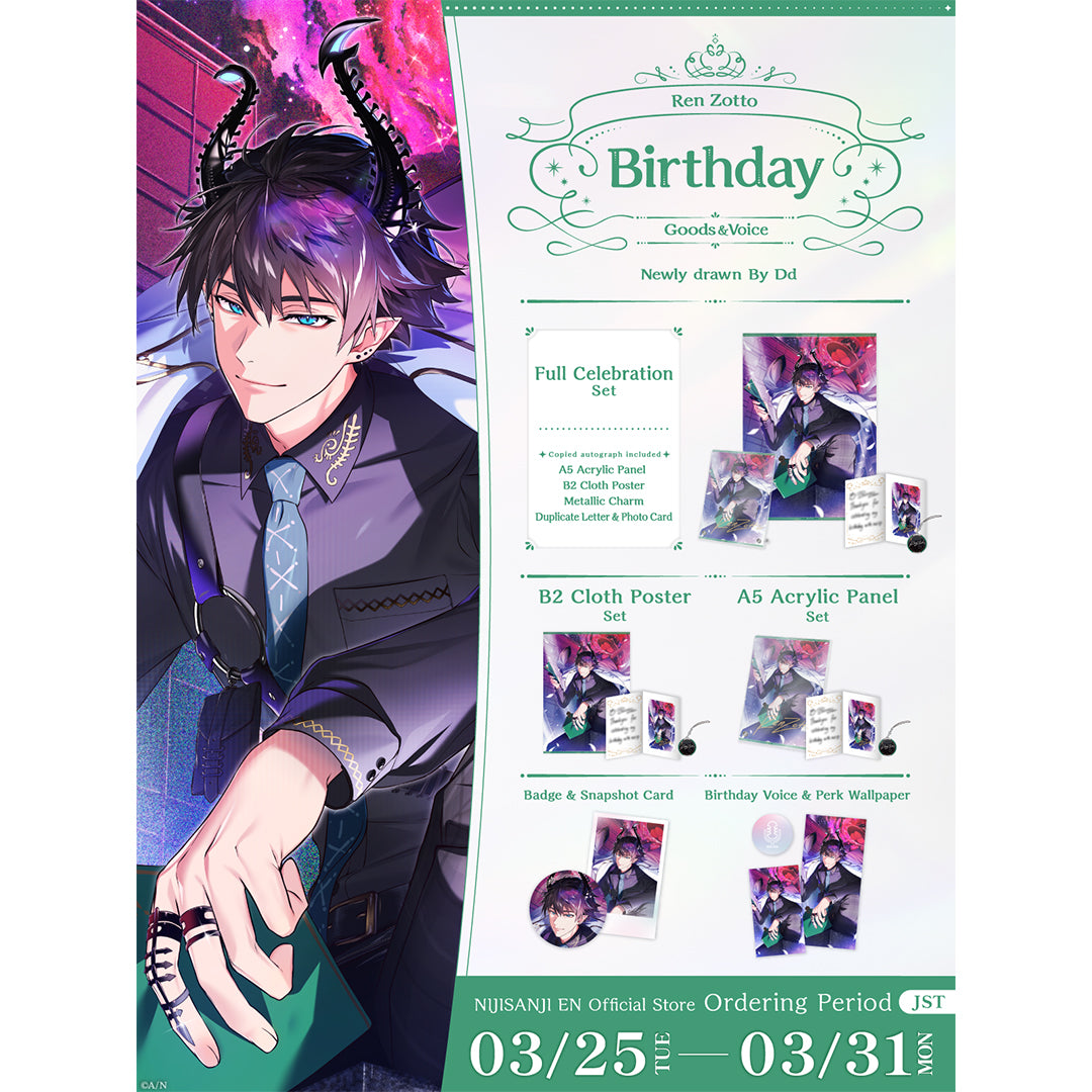 Ren Zotto Birthday Goods & Voice 2025 – NIJISANJI EN Official Store