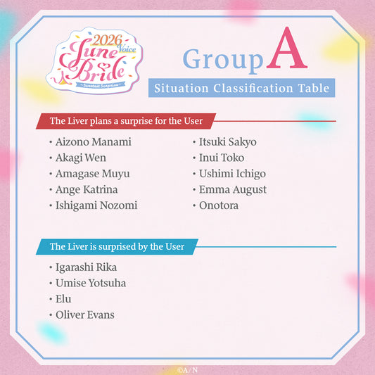 "June Bride 2026 Voice ~Sweetest Surprise~" - Group A