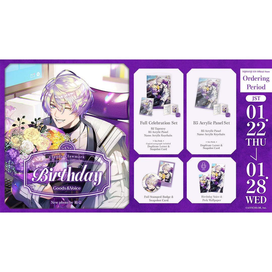 Claude Clawmark Birthday Goods & Voice 2026 – NIJISANJI EN