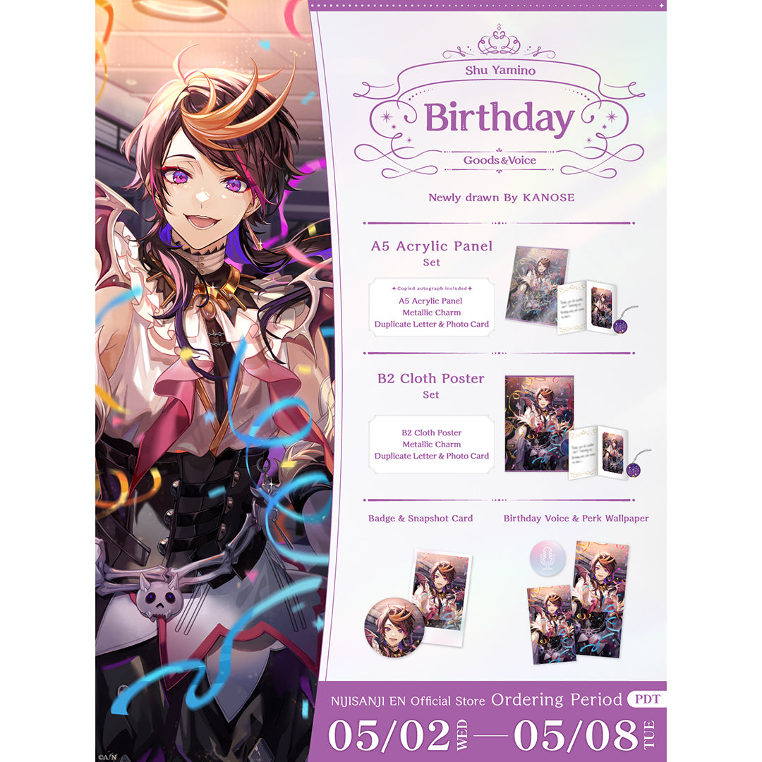 Shu Yamino Birthday Goods & Voice 2024 – NIJISANJI EN Official Store