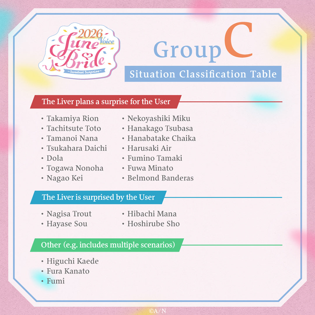 "June Bride 2026 Voice ~Sweetest Surprise~" - Group C