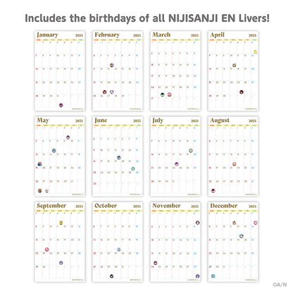 "NIJISANJI EN Acrylic Desk Calendar 2024" Group A