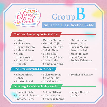 "June Bride 2026 Voice ~Sweetest Surprise~" - Group B
