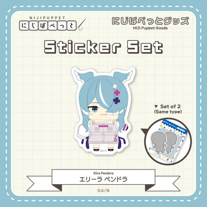 "NIJI Puppet Goods" Sticker Set - H