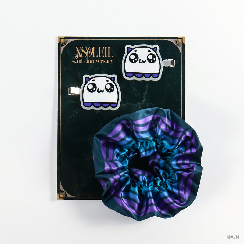 "XSOLEIL 2nd Anniversary" Scrunchie & Acrylic Hair Clip Set Meloco Kyoran