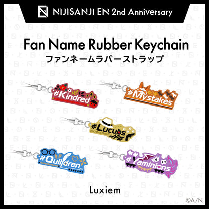 "NIJISANJI EN 2nd Anniversary" Fan Name Rubber Keychain (Luxiem)