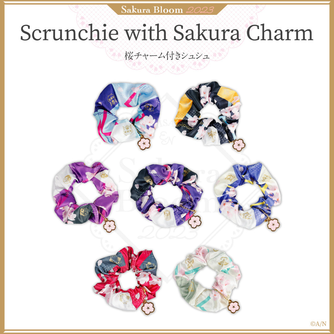 "Sakura Bloom 2023" Scrunchie with Sakura Charm