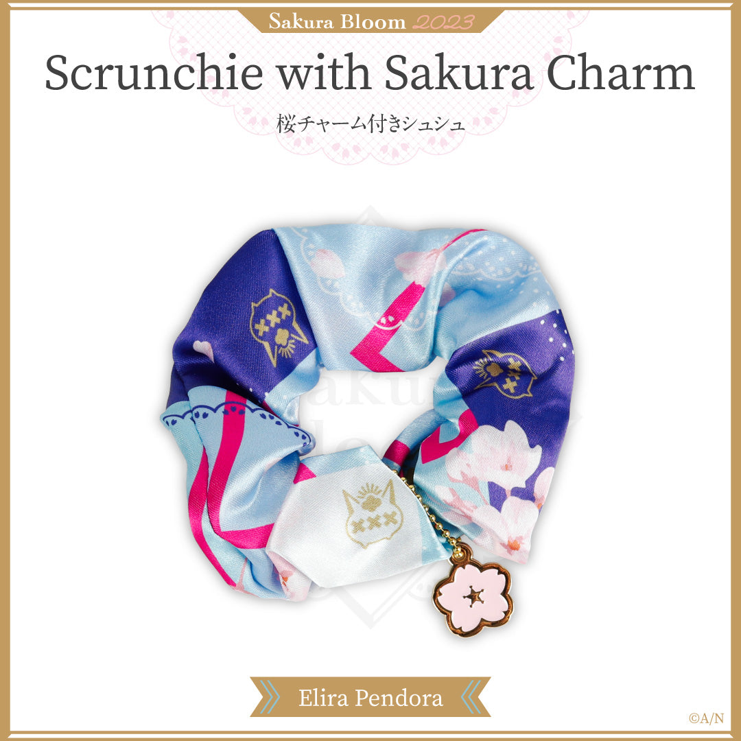 "Sakura Bloom 2023" Scrunchie with Sakura Charm