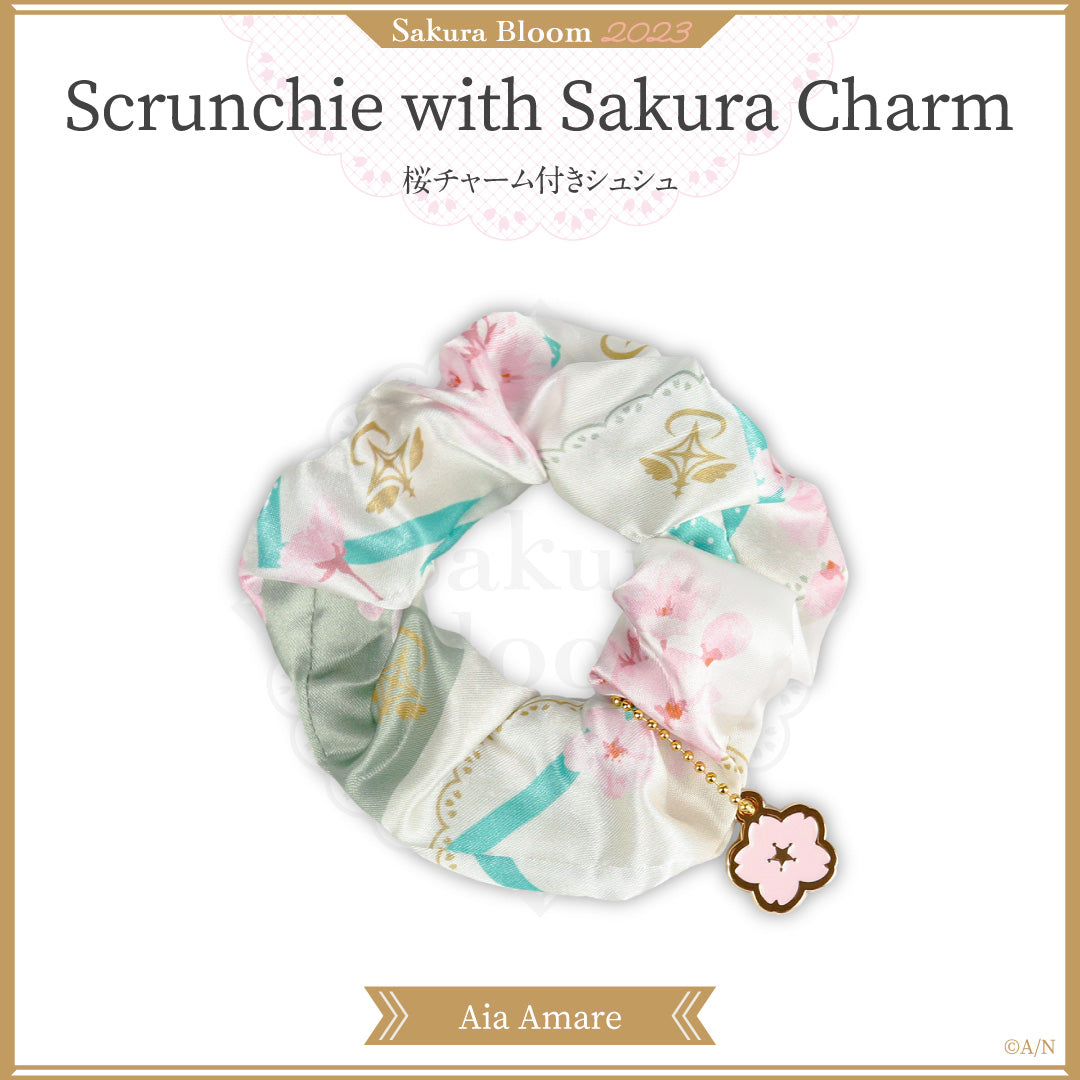 "Sakura Bloom 2023" Scrunchie with Sakura Charm